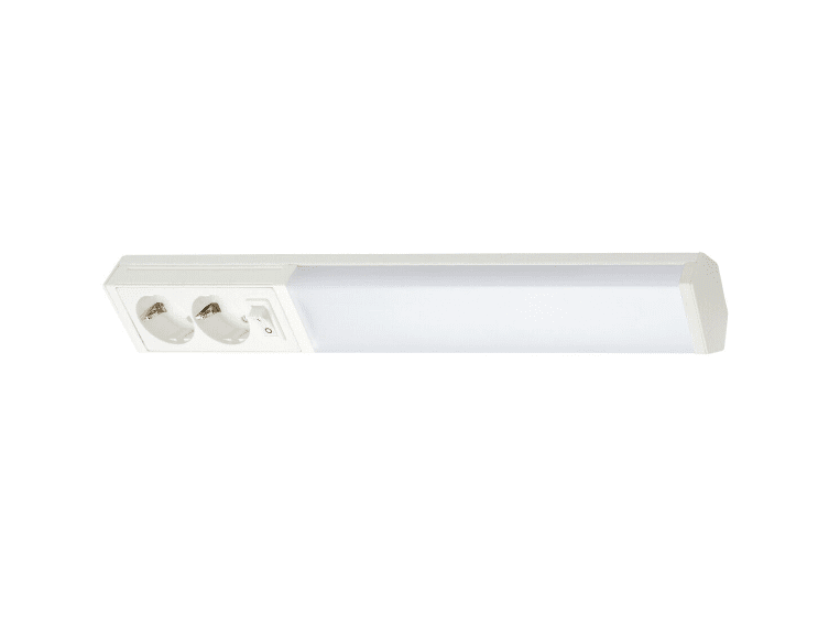 Handy Stikkontakt 45cm Hvid Fra Airam - Airam Handy er en popul&aelig;r arbejdsplads/b&aelig;nklampe, der er t&aelig;nkt som generel belysning i k&oslash;kkener, vaskerum og bryggers.