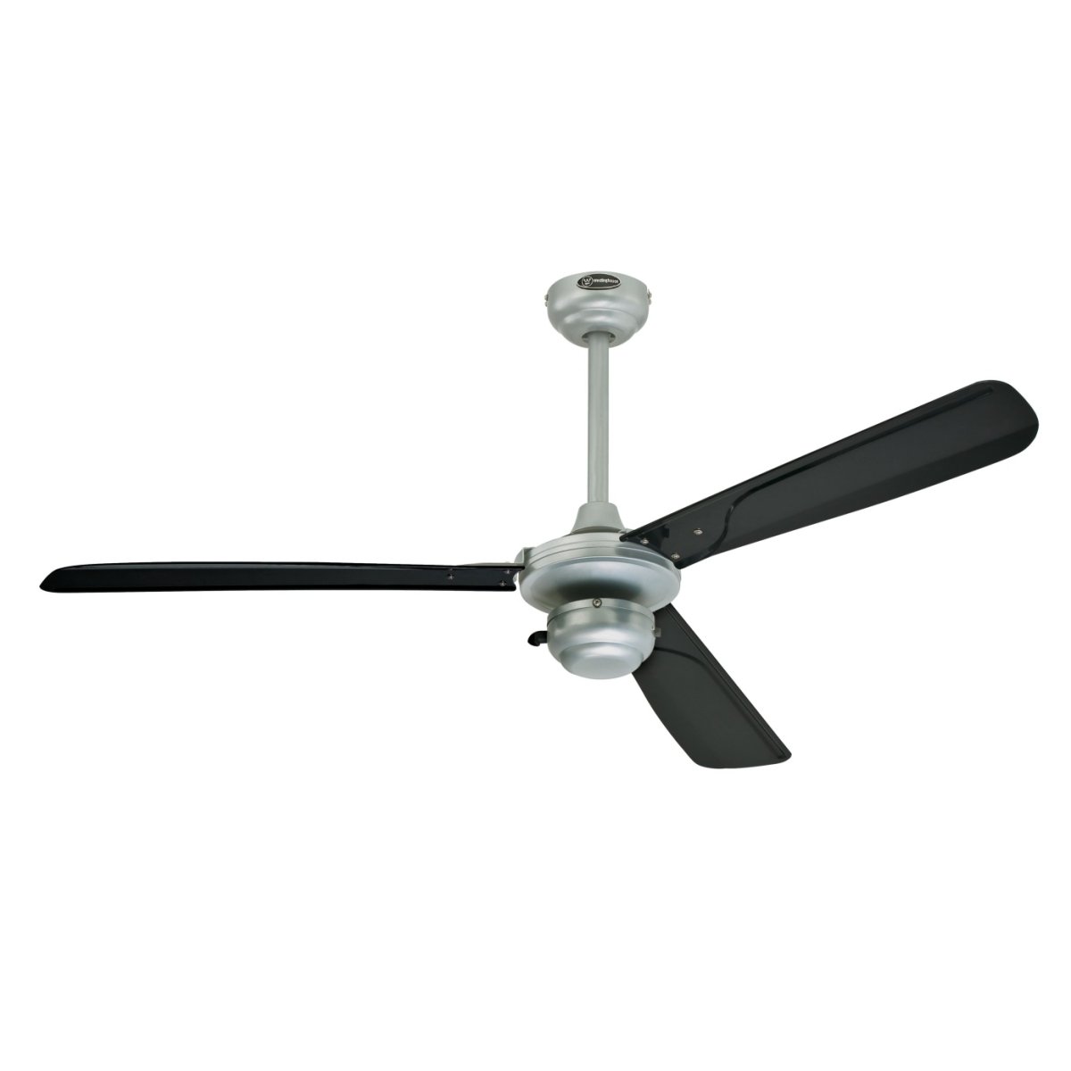 Mountain Gale Ø132 Sølv Fra Westinghouse - Med en sølvfinish og sorte ABS-blade er blæseren robust nok til at modstå; vejr og vind samtidig med, at den giver et moderne udtryk.