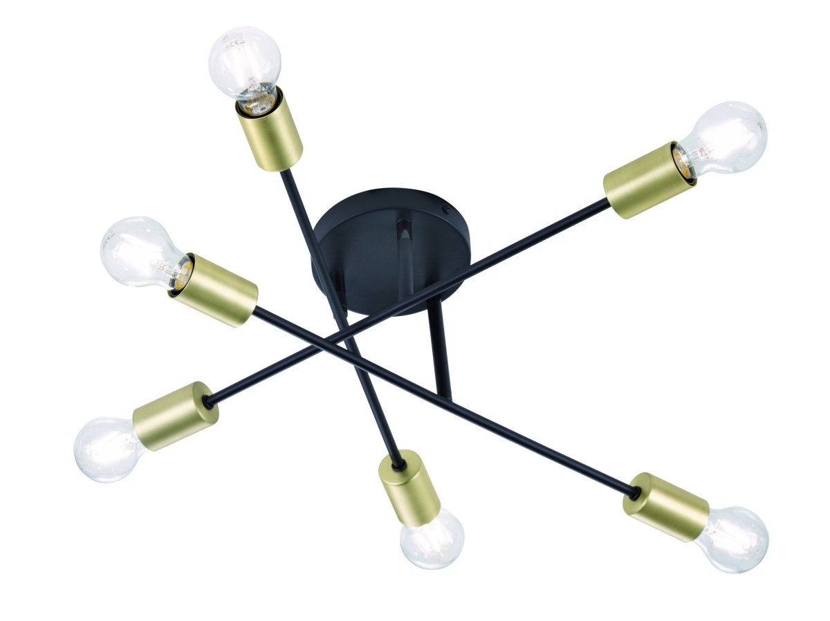 Cross Ø56 Sort plafond Fra Trio Lighting - 