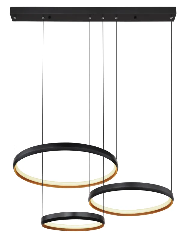 Halli Sort Fra Globo Lighting - LED-panelerna erbjuder flexibel belysning med justerbar f&auml;rgtemperatur fr&aring;n varmt vitt (2700K) till kallt vitt (6000K) och kan dimras samt fixeras i &ouml;nskat ljusl&auml;ge.