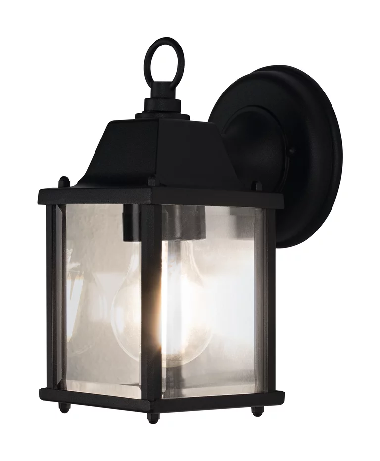 Lantern Square S Sort udendørslampe Fra Ledvance - Lantern Square er en stilren v&aelig;glampe i klassisk lanternedesign, der giver en tidl&oslash;s og elegant f&oslash;lelse til facader, entr&eacute;er og terrasser.