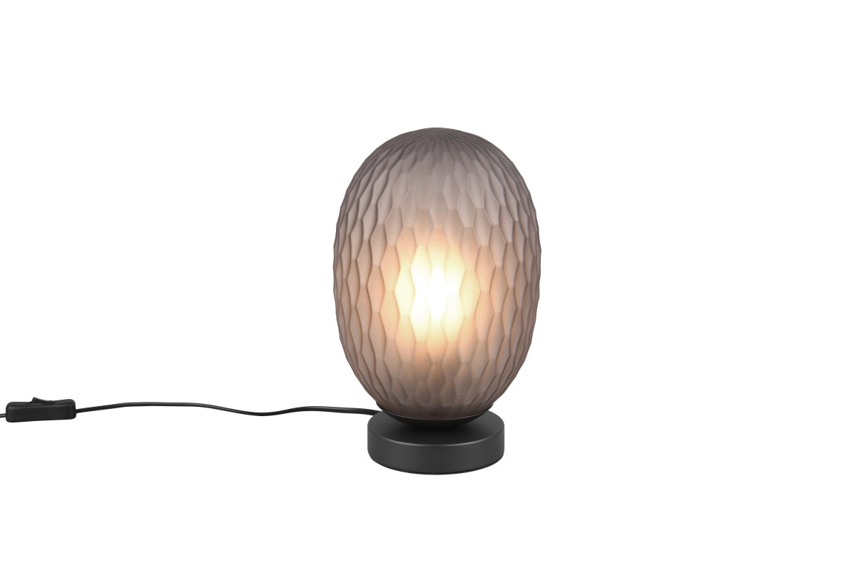 Facette 28cm Røg grå bordlampe Fra Trio Lighting - 