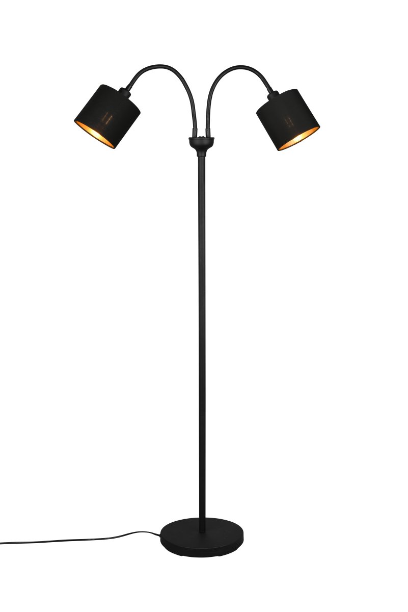 Tommy 2 Sort gulvlampe Fra Trio Lighting - 