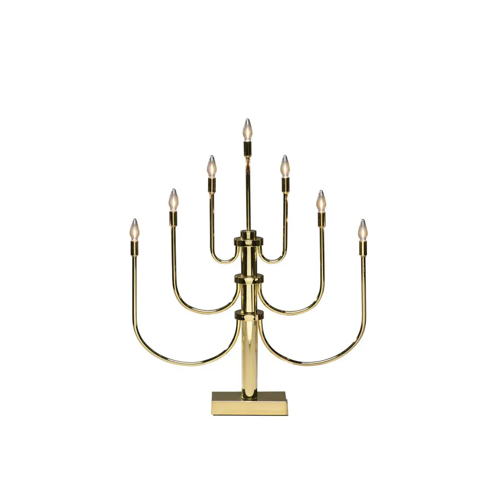 Candelabra 7 Lights Messing Fra Konstsmide - Det elegante, klassiske design med syv lys og smukt buede arme giver en luksuri&oslash;s f&oslash;lelse til dit hjem.
