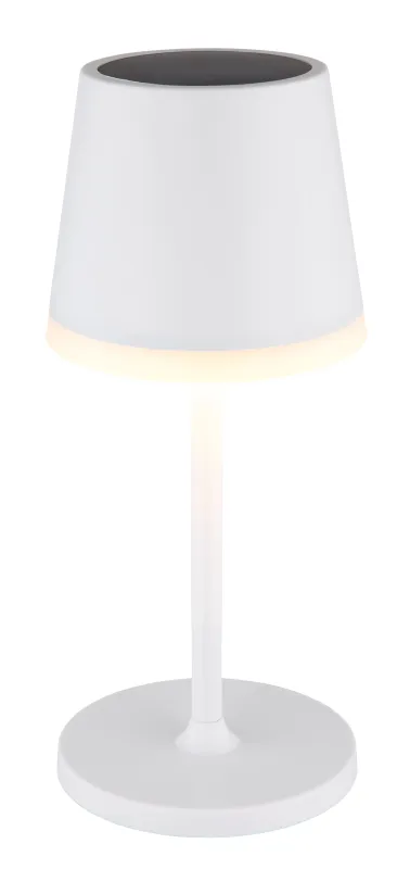Bordslampa LED Hvid solcellelampe Fra Globo Lighting - Den diskreta designen sm&auml;lter in i alla milj&ouml;er och med IP44-klassning &auml;r den t&aring;lig mot v&auml;der och vind.