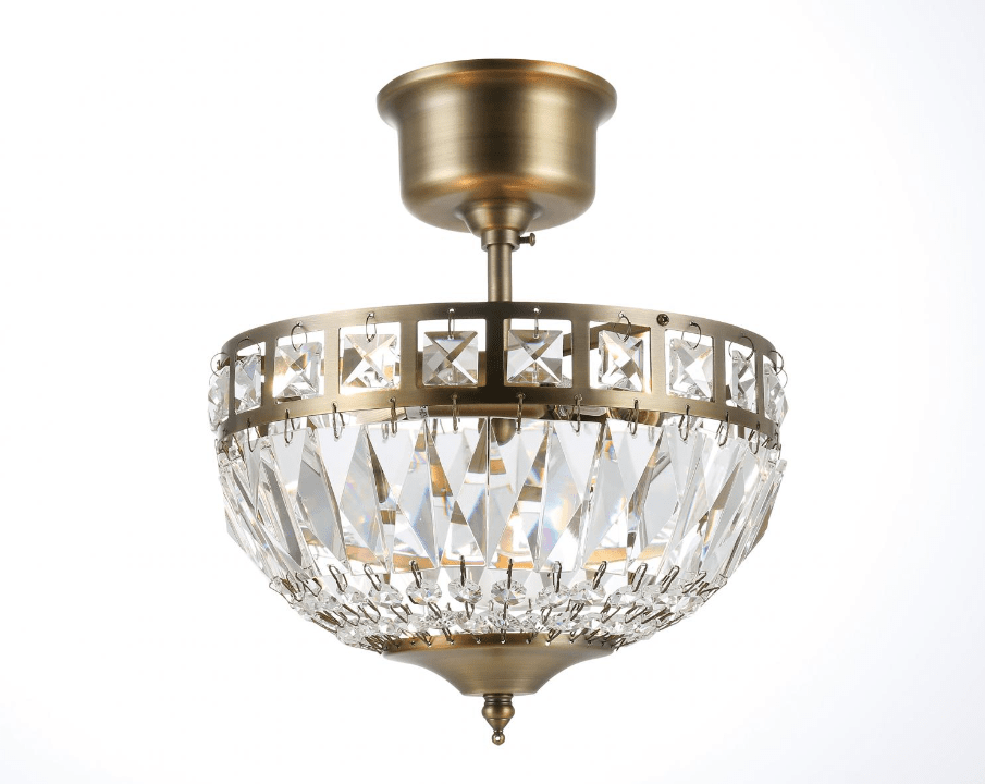 Flores Ø25 Antik messing krystal Fra Norrsken Design - De h&aring;ndsk&aring;rne Klasse 1 K9-krystaller giver en spektakul&aelig;r glans og skaber et smukt lysspil, der forvandler ethvert rum til en funklende oase.