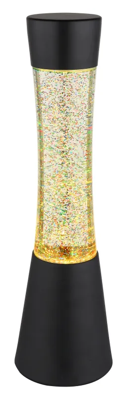 Sparkle Sort børnelampe Fra Globo Lighting - Den mattsvarta designen i aluminium ramar in den klara glassk&auml;rmen, som sprider ljuset mjukt och skapar en behaglig atmosf&auml;r.