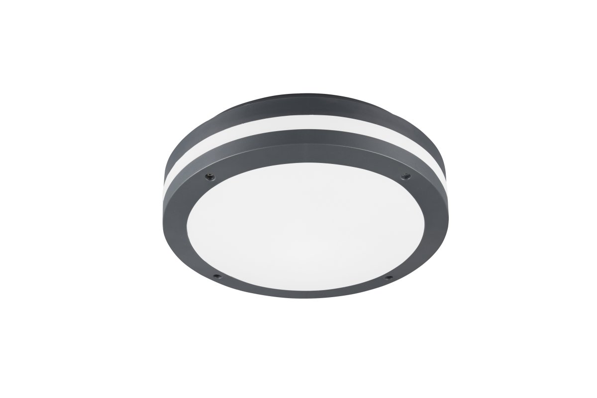 Piave Ø30 Antracit Fra Trio Lighting - Den holdbare konstruktion med IP54-klassificering beskytter mod fugt og støv, og det jævne lys skaber tryghed og komfort året rundt.