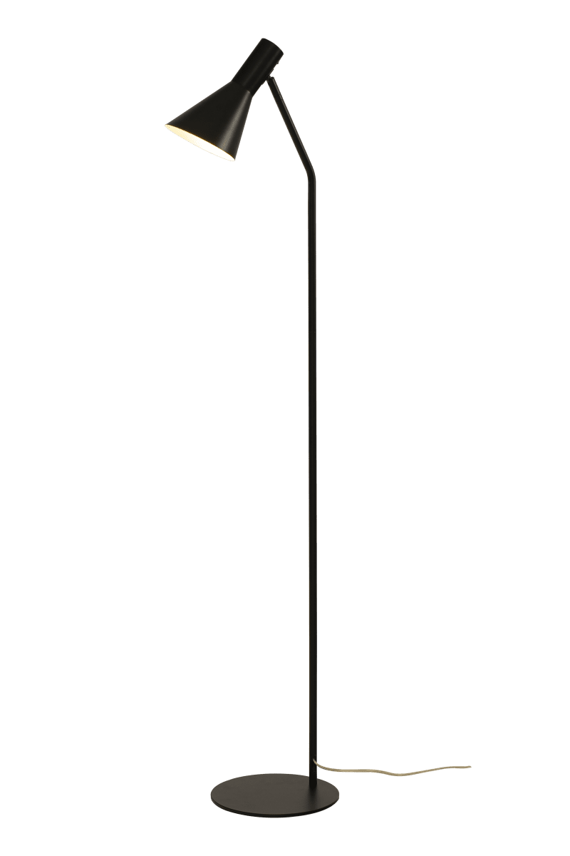 Ceres Sort gulvlampe Fra Aneta Lighting - CERES gulvlampen er b&aring;de praktisk og stilfuld og giver behageligt lys til l&oslash;sning eller h&aring;ndarbejde.
