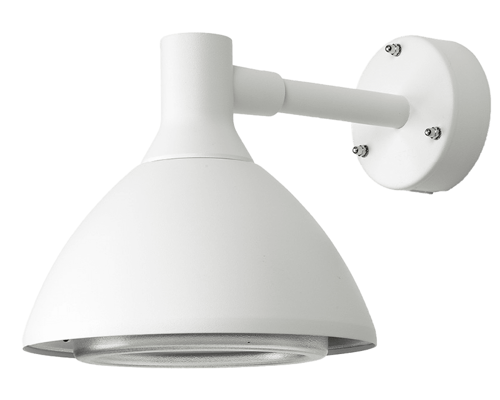 Ark Mini Hvid udendørslampe Fra Westal - Bagsiden er udstyret med to ind- og udgange og hurtig tilslutningsterminal.