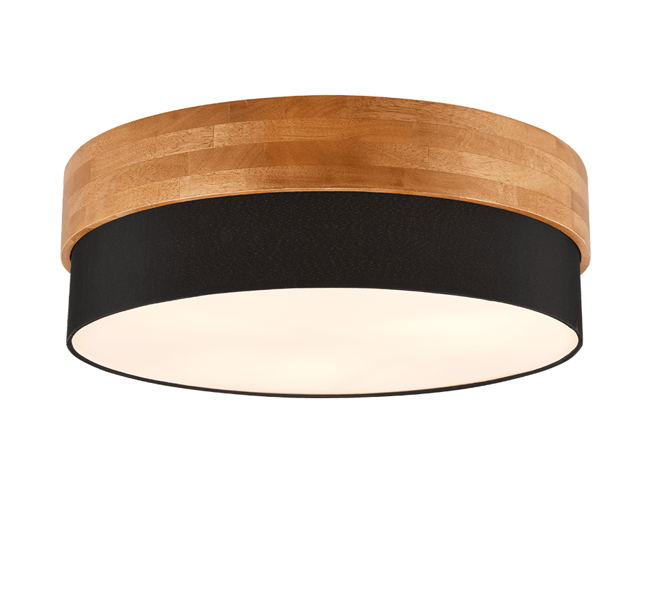 Seasons Ø50 Sort plafond Fra Trio Lighting - Seasons loftlampen kombinerer enkle former med naturlige materialer og skaber en harmonisk og indbydende atmosfære.