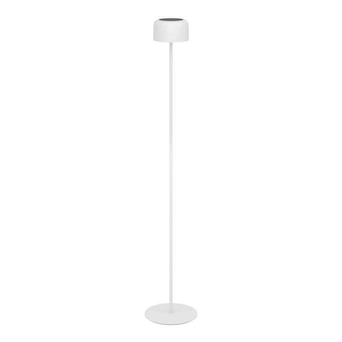 Roccanova 120cm Hvid solcellelampe Fra Eglo - Roccanova er en stilfuld, solcelledrevet gulvlampe, der kombinerer form og funktion til både indendørs og udendørs brug.