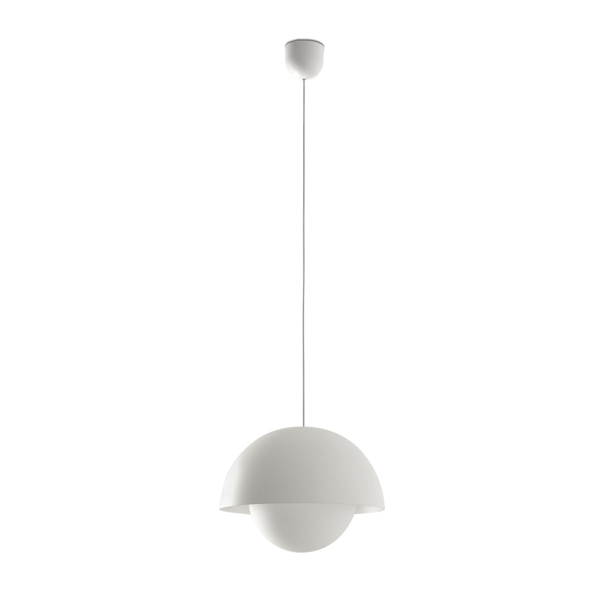 Marisol Ø30 Hvid loftslampe Fra Faro Barcelona - Marisol er en stilfuld pendellampe med bl&oslash;de linjer og et minimalistisk retrodesign, der passer ind i alle typer hjem.