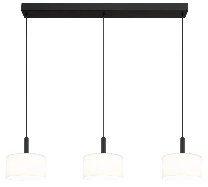Trenton 96cm Hvid loftslampe Fra Globo Lighting - Denna takpendel &auml;r idealisk f&ouml;r matsalar och k&ouml;k, d&auml;r den skapar en inbjudande atmosf&auml;r och ett stilrent uttryck.