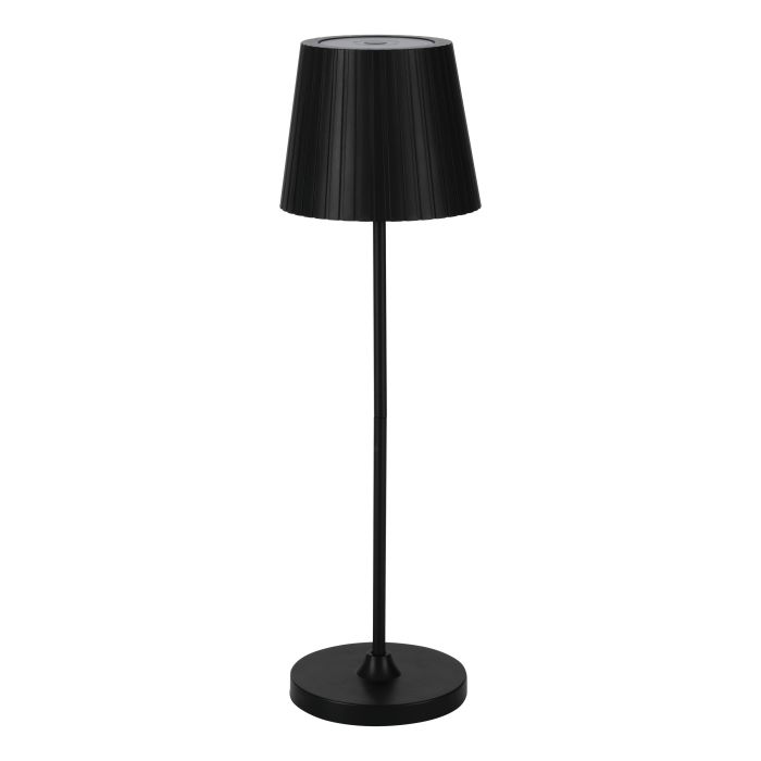 Cabozo 37cm Sort bærbar Fra Eglo - Cabozo er en stilfuld bordlampe til udendørs brug med et moderne, tidløst design i sort plast.