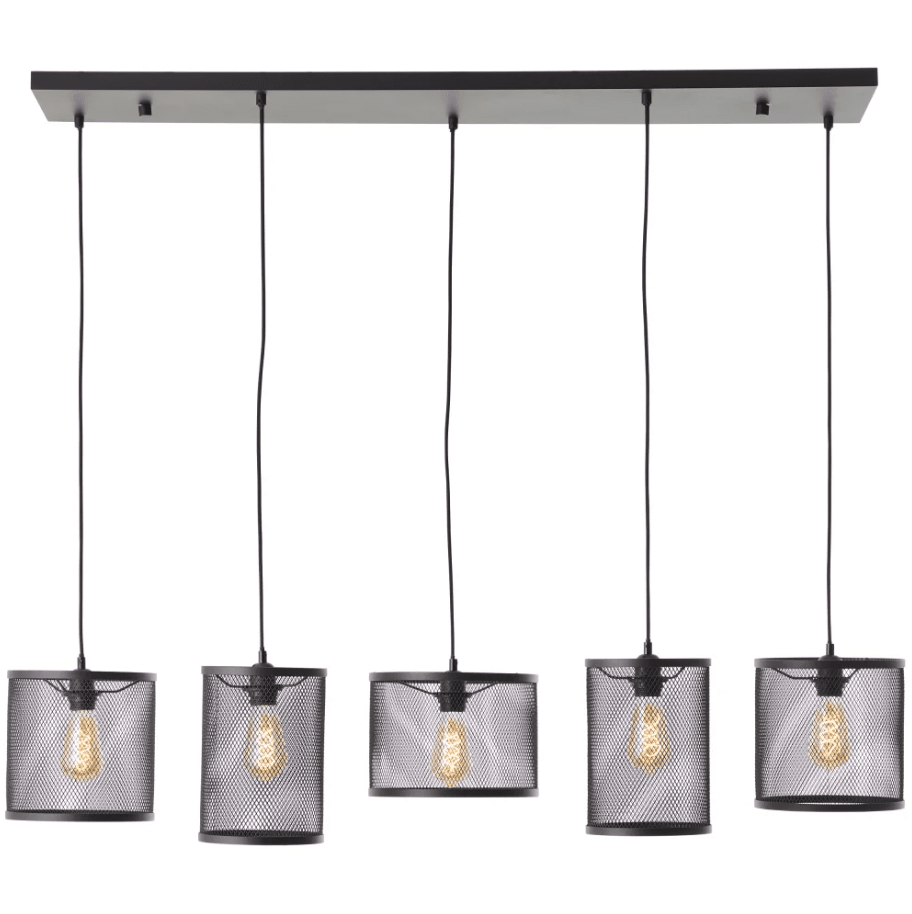 Maze 130cm Sort loftslampe Fra Brilliant - Maze er en moderne pendellampe lavet af metal.