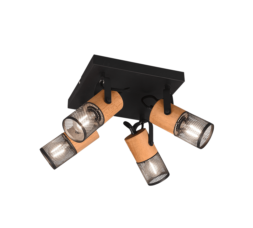 Tosh 4 Sort spotlight Fra Trio Lighting - 