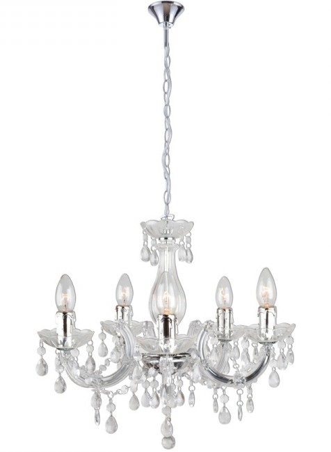 Cuimbra Ø45 Chrom krystal Fra Globo Lighting - Med sina krompl&auml;terade detaljer och klarglas skapar den en lyxig glans och en stilfull atmosf&auml;r.