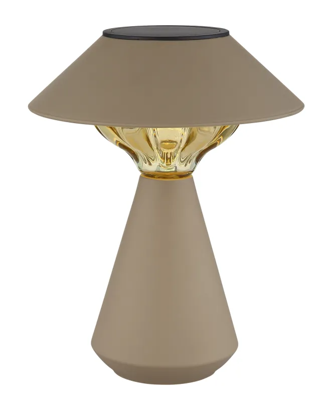 Cup LED Sand solcellelampe Fra Globo Lighting - Den diskreta designen sm&auml;lter in i alla milj&ouml;er och med IP44-klassning &auml;r den t&aring;lig mot v&auml;der och vind.