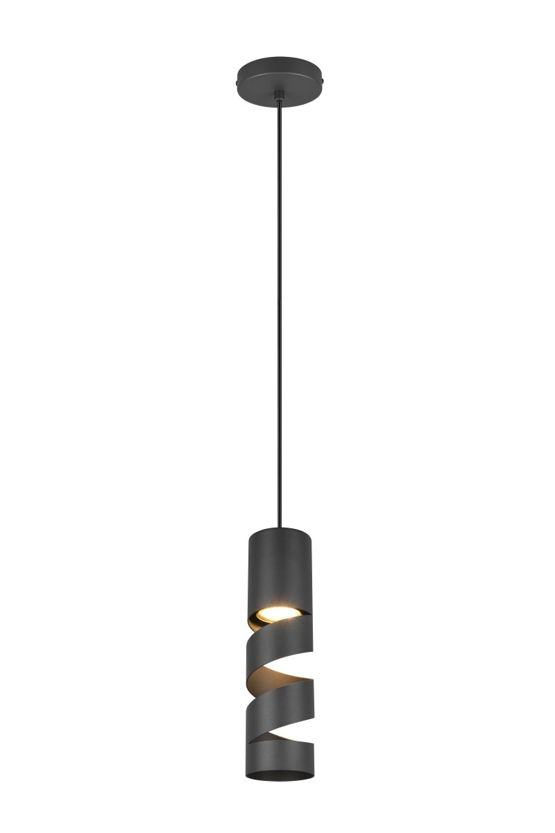 Stream 28cm Sort loftslampe Fra Trio Lighting - 