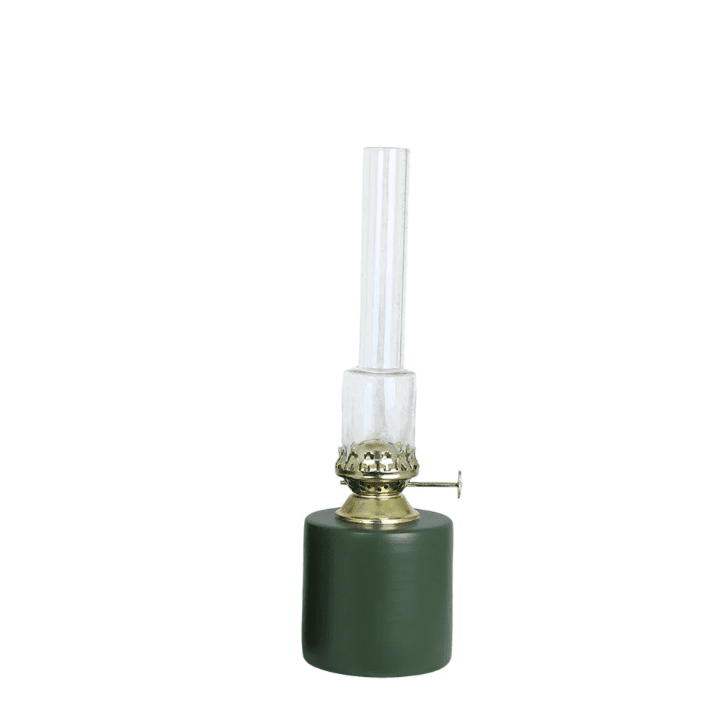 Kerosene Lamp Straight small Grøn Fra Strömshaga - Passer med v&aelig;ge artikelnummer 116210 og br&aelig;ndere med artikelnummer 121800G.