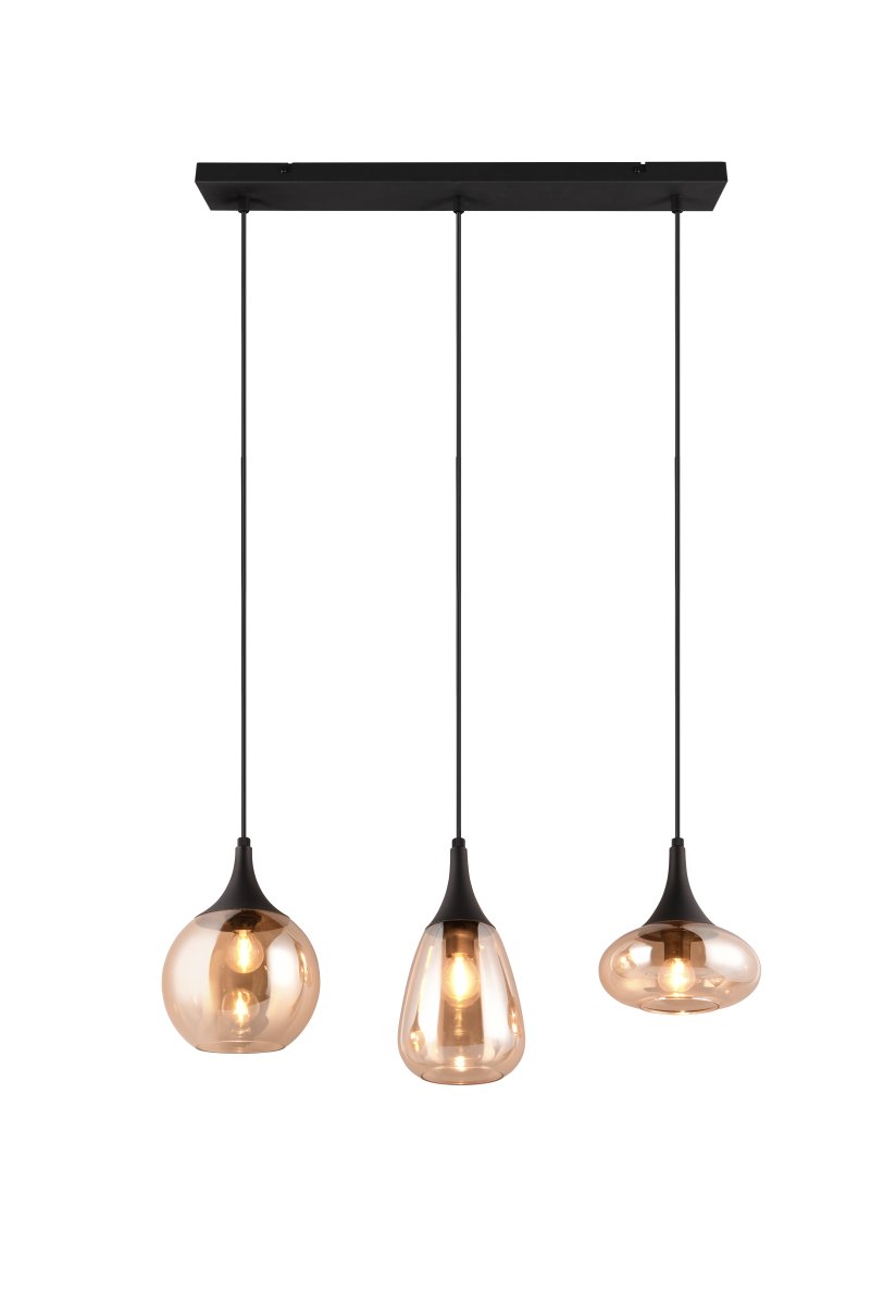 Lumina 68cm Rav loftslampe Fra Trio Lighting - Det matsorte farveskema gør den nem at matche med forskellige farver og indretningsstile, hvilket giver dit hjem et stilfuldt og moderne præg.