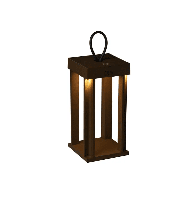Cannes 42cm Rust bærbar Fra Konstsmide - Lampen er udstyret med en touch-dæmper, så du kan justere lysstyrken og farvetemperaturen.