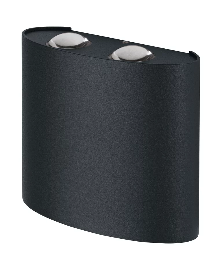 Deco II UpDown Mørkegrå udendørslampe Fra Ledvance - Deco II UpDown&nbsp;&auml;r en stilren och modern v&auml;gglampa som skapar en effektfull ljusspridning b&aring;de upp&aring;t och ned&aring;t.