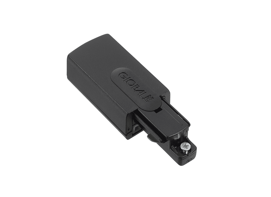 Strømtilslutning (GB12-2) Sort Fra Belid - Strømforsyning med forsyningsdel til Belids 1-fasede skinne.