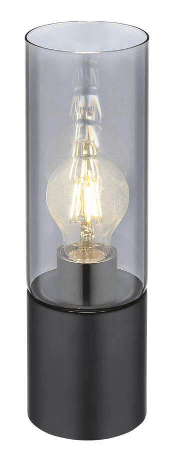 Annika 30cm Sort bordlampe Fra Globo Lighting - Med sin h&oslash;jde p&aring; 30 cm vil den v&aelig;re et stilfuldt blikfang p&aring; natbordet, i stuen eller p&aring; et sidebord.