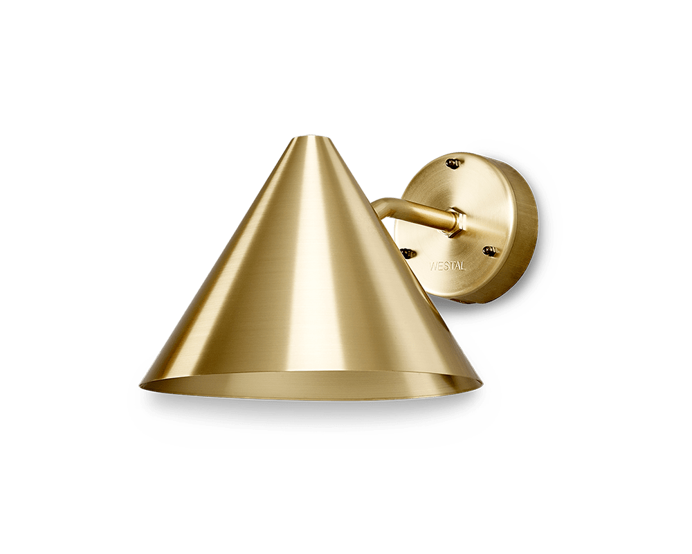 Tratt Messing udendørslampe Fra Westal - Bagsiden er udstyret med to ind- og udgange samt en hurtigkoblingsklemme for nem installation.