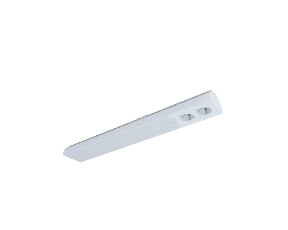 Acis Stikkontakt 55cm Hvid Fra Westal - Denne b&aelig;nklampe har dobbelte fatninger og kan d&aelig;mpes, n&aring;r den er tilsluttet en ekstern lysd&aelig;mper.