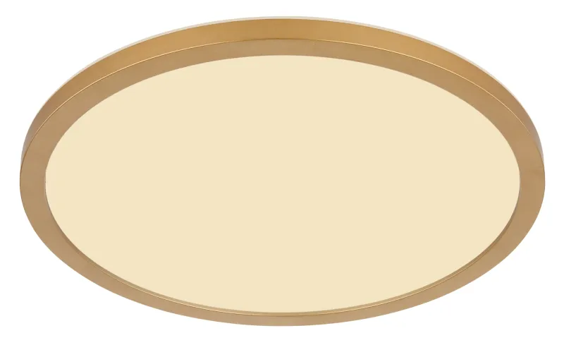 Sapana Ø30 Messing badeværelseslampe Fra Globo Lighting - Lampan &auml;r tillverkad av matt m&auml;ssingsf&auml;rgad och vit plast, vilket ger ett mjukt och bl&auml;ndfritt ljus.