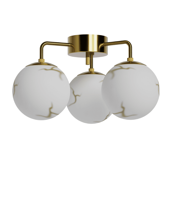 Bellagio Ø50 Messing plafond Fra By Rydéns - Bellagio er en elegant og stilfuld loftslampe, der kombinerer klassiske designelementer med et moderne udtryk.