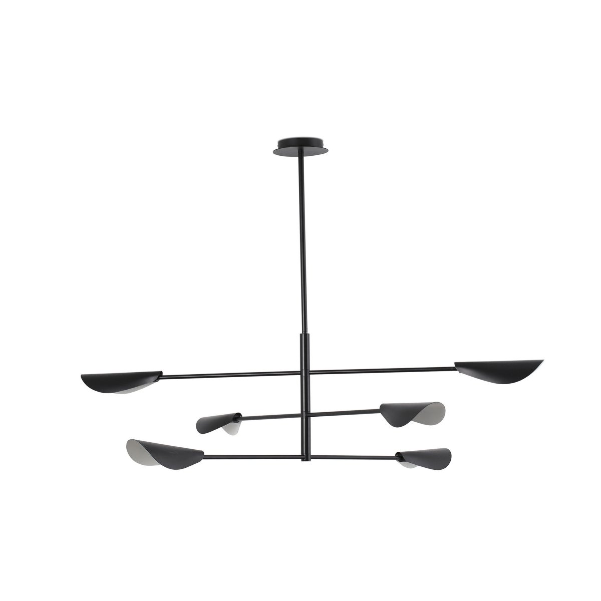 Liggera Ø137 Sort loftslampe Fra Faro Barcelona - Liggera er en elegant pendellampe med et minimalistisk, line&aelig;rt design inspireret af traditionel japansk minimalisme.