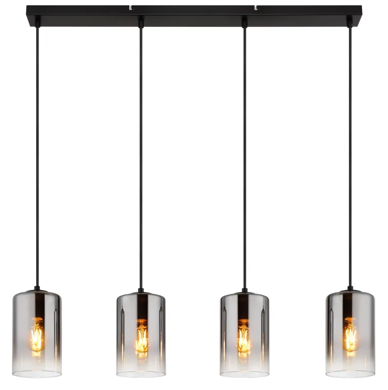 Roy 86cm Røgfarvet loftslampe Fra Globo Lighting - Roy takpendel kombinerar modern design med funktionalitet och blir en elegant detalj i ditt hem.