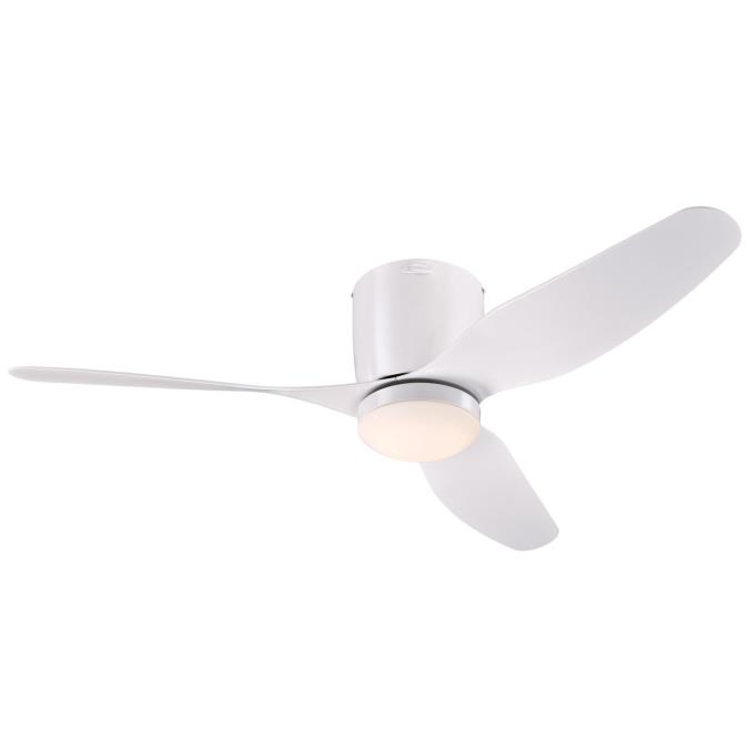 Carla Ø117 Hvid Fra Westinghouse - Carla loftventilator er en moderne og energieffektiv ventilator med en diameter på 117 cm, perfekt til mellemstore til store rum såsom soveværelser, stuer og køkkener.