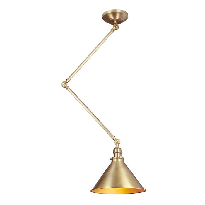 Provence Ø37 Antik messing loftslampe Fra Elstead Lighting - Dens tidløse og elegante design passer perfekt ind i køkkener, caféer eller bistroer og giver rummet stilfuld og funktionel belysning.