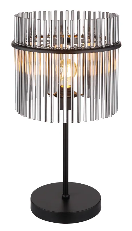 Gorley 55cm Sort bordlampe Fra Globo Lighting - Med sitt genomt&auml;nkta utf&ouml;rande och h&ouml;gkvalitativa material sm&auml;lter Gorley harmoniskt in i moderna inredningsstilar och ger varje rum en stilfull touch.