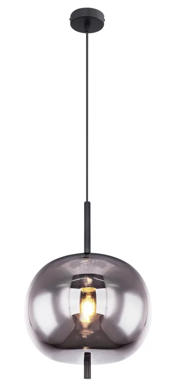 Blacky Ø30 Sort loftslampe Fra Globo Lighting - Blacky &auml;r en stilren armatur som skapar en st&auml;mningsfull och elegant belysning i ditt hem,&nbsp;perfekt i vardagsrum eller matsal.