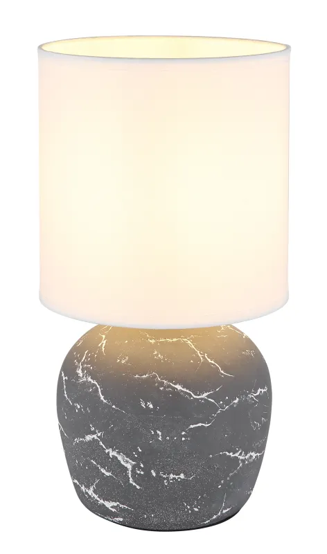 Marble 30cm Grå bordlampe Fra Globo Lighting - Marble &auml;r b&aring;de en funktionell belysning och en stilfull inredningsdetalj som ger ditt hem en elegant touch.