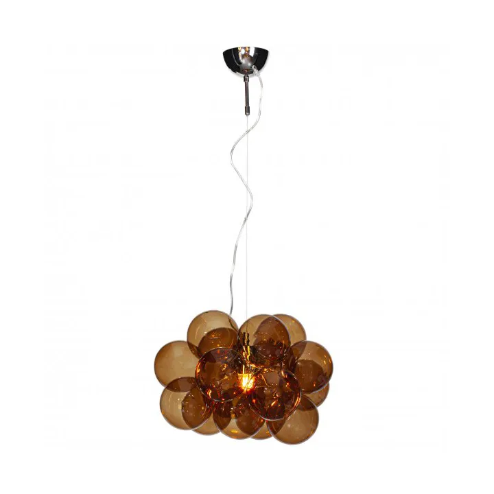 Zoom billede af Cloud Ø48 Conjac loftslampe Fra By Rydéns - Sky-pendel 48 cm fra By Ryd&eacute;ns er lavet af smukt bl&aelig;ste glaskugler, der tilsammen danner en sv&aelig;vende og bl&oslash;d lyssky.