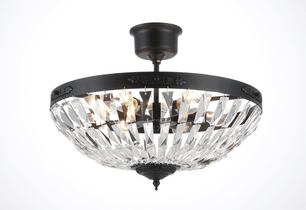 Bow Ø42 Sort krystal Fra Norrsken Design - Den sorte ramme giver en sofistikeret kontrast til de klare krystaller, hvilket gør den perfekt til stuer, spisestuer eller haller, der trænger til et stilfuldt løft.