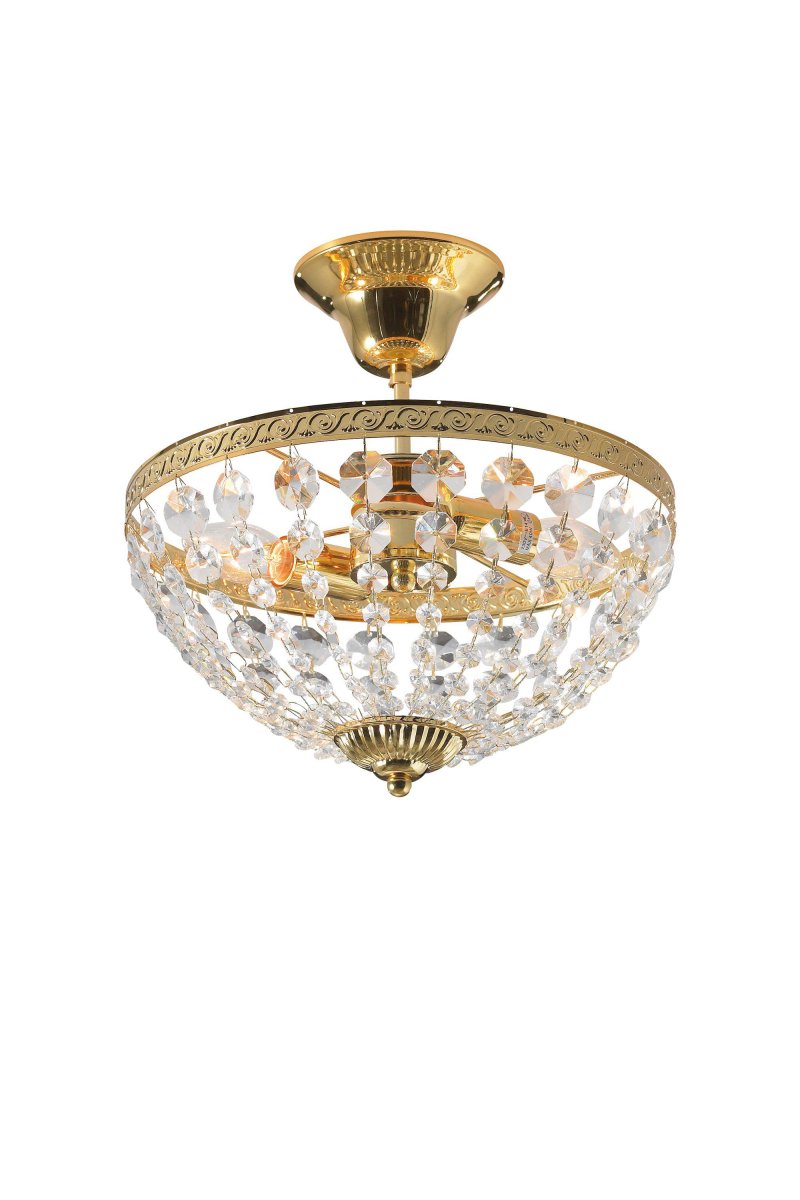 Hanaskog Ø30 Guld krystal Fra Markslöjd - Med en diameter på 30 cm placeres den let og passer perfekt ind i fx hallen for at skabe en imødekommende atmosfære.