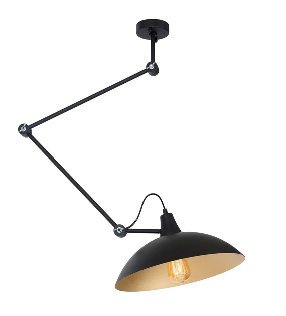 Melos Ø37 Sort/guld loftslampe Fra Artera - Melos loftlampen har et industrielt design med sit sorte metal.