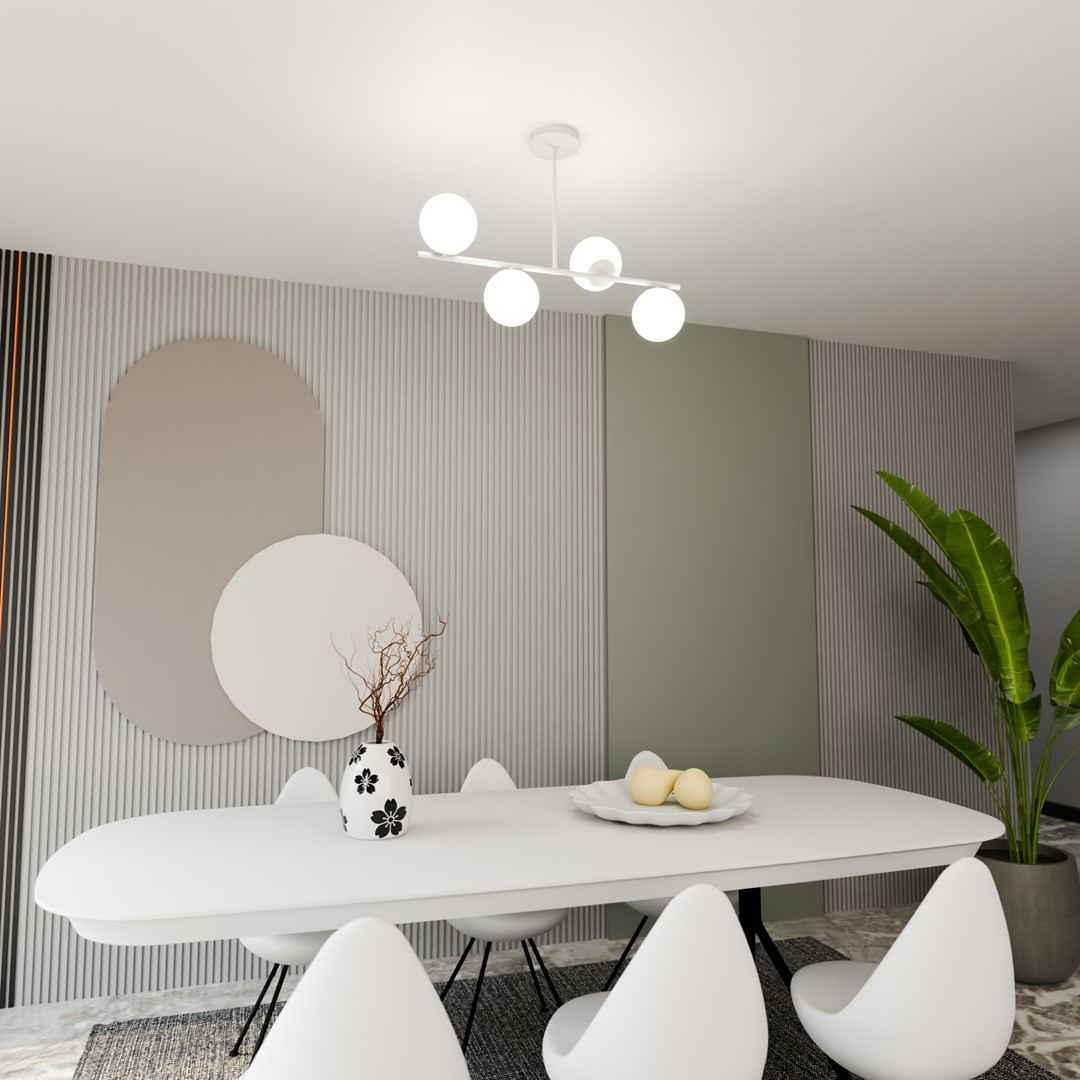 Bior 80cm Hvid plafond Fra Emibig Lighting - Bior er en stilfuld loftslampe med et minimalistisk design, der passer ind i de fleste hjem.