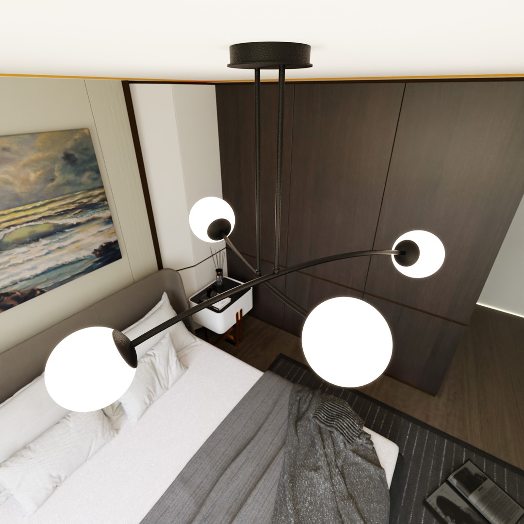 Halldor 108cm Sort loftslampe Fra Emibig Lighting - De ser s&aelig;rligt godt ud over et bord eller k&oslash;kkenbord, hvor de skaber en unik og indbydende atmosf&aelig;re.