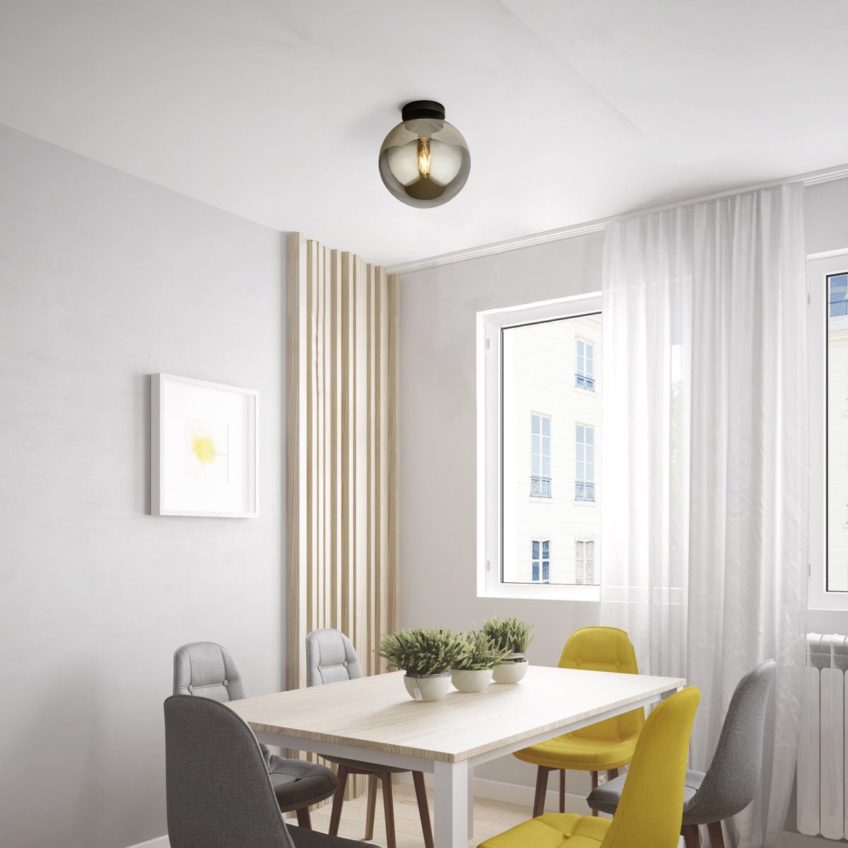 Amsterdam Ø25 Sort plafond Fra Searchlight - Amsterdam loftlampe er perfekt til gangen, sovev&aelig;relset, k&oslash;kkenet eller mindre rum, uden at g&aring; p&aring; kompromis med stilen.