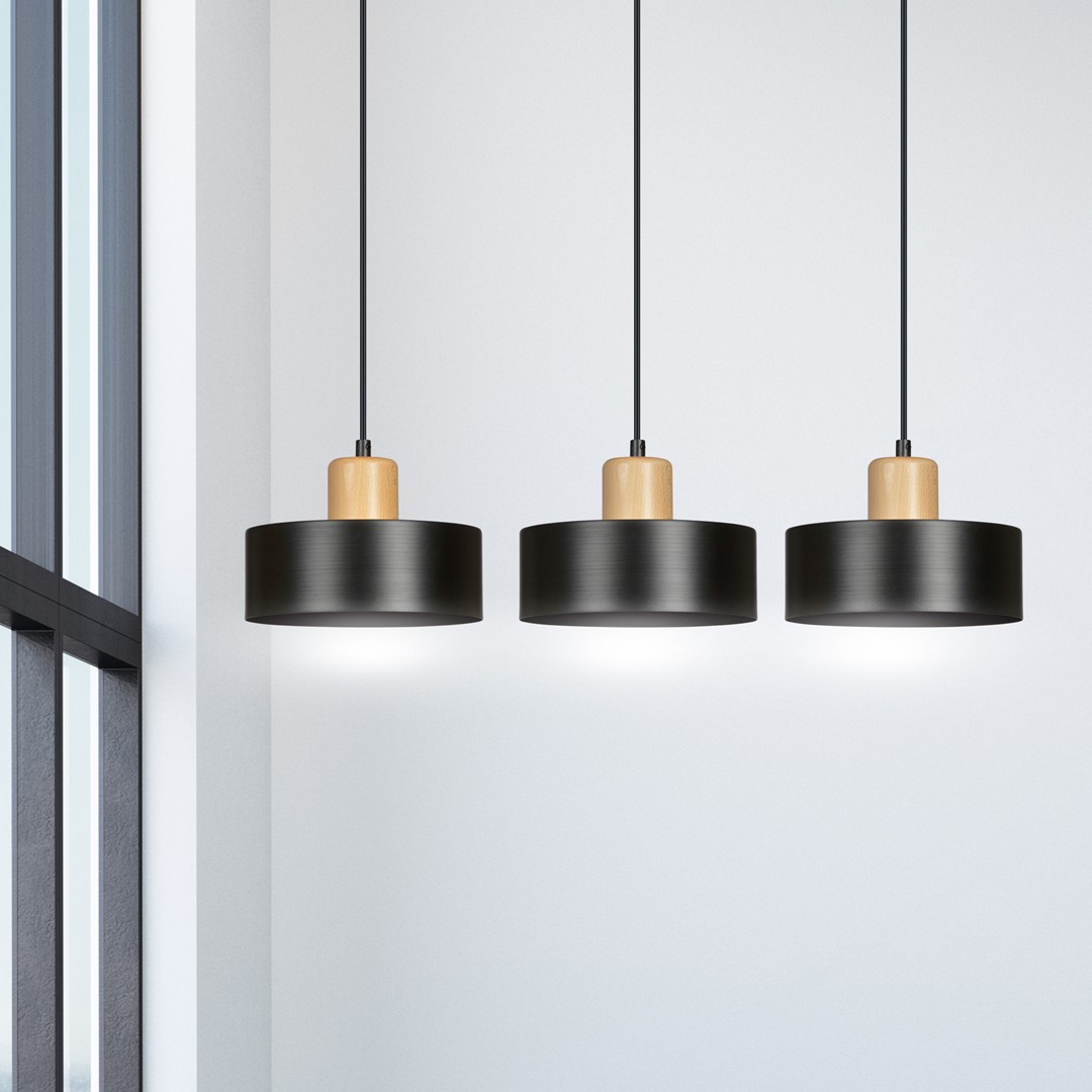 Torin 80cm Sort loftslampe Fra Emibig Lighting - Torin er en moderne serie af loftslamper med en enkel form og stilfuldt design &ndash; en model, der passer ind i n&aelig;sten alle typer interi&oslash;r.