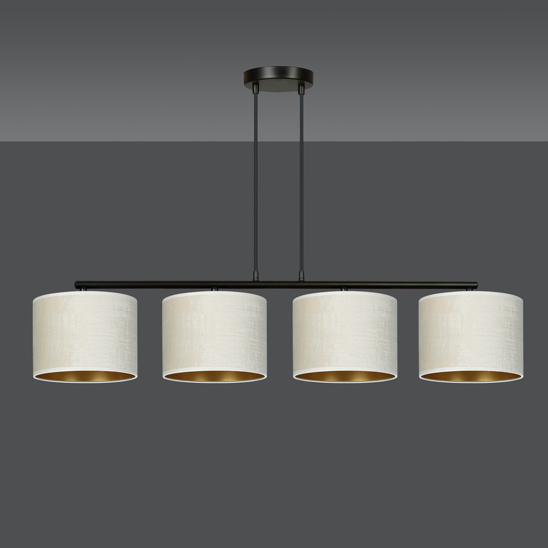 Hilde 100cm Beige loftslampe Fra Emibig Lighting - Den enkle konstruktion og elegante farvesammens&aelig;tning g&oslash;r Hilde til et alsidigt valg, der passer ind i mange forskellige rum og stilarter.